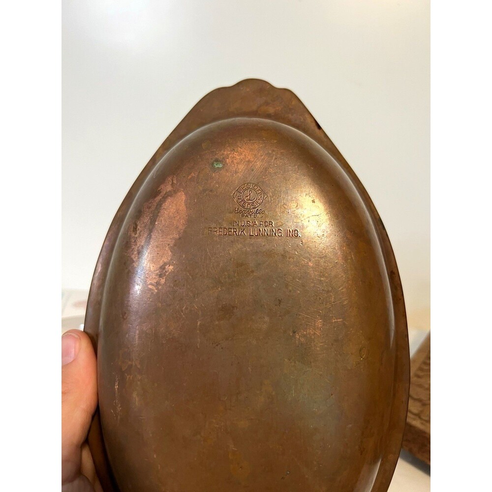 Vintage Legion Utensils Copper Oval Au Gratin Pan Frederik Lunning Inc